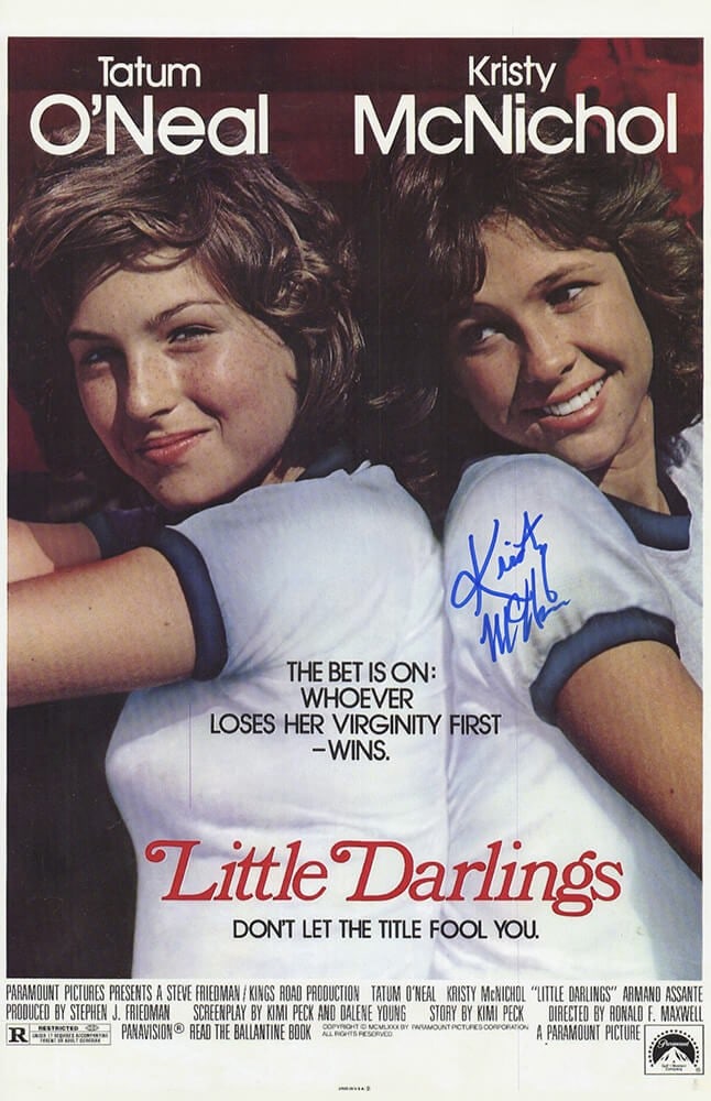 Kristy McNichol Autographed Little Darlings 11x17 Movie Poster with CoA: Kristy McNichol Autographed Little Darlings 11x17 Movie Poster with CoA This original 11x17 movie poster of "Little Darlings" is signed by Kristy McNichol, showcasing her iconic role in this classic f