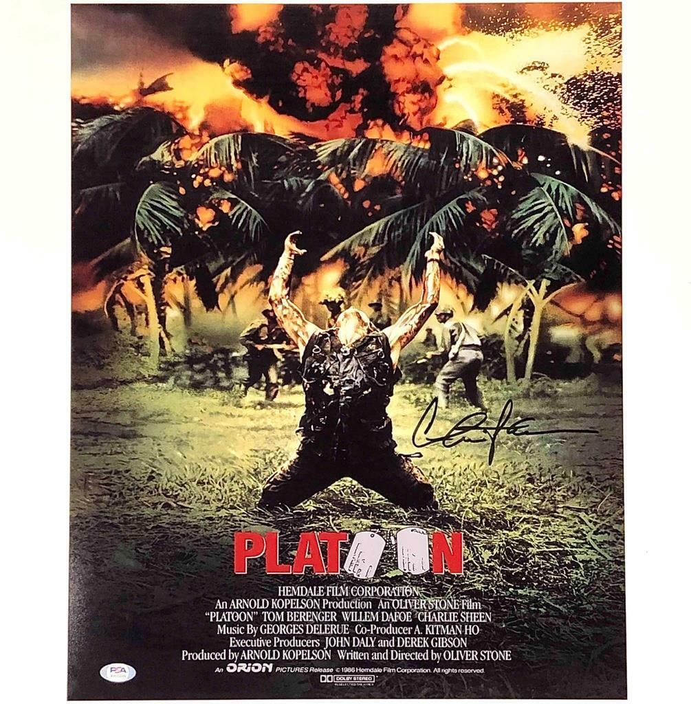 Platoon 16x20 Photo Signed by Charlie Sheen with PSA/DNA Authentication (1 of 2)