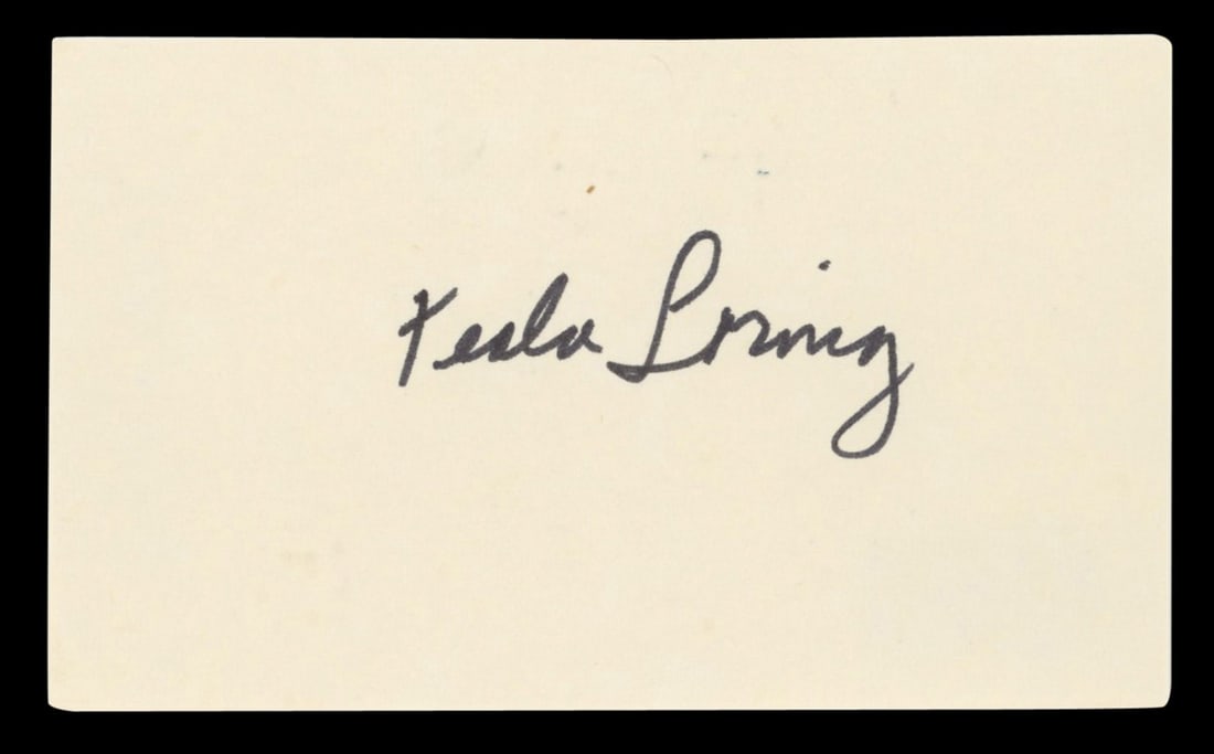 Teala Loring Signed Holiday Inn 3x5 Index Card BAS Authenticated: Teala Loring Signed Holiday Inn 3x5 Index Card BAS Authenticated This authentic signed 3x5 index card features the signature of Teala Loring, known for her association with Holiday Inn. The item comes