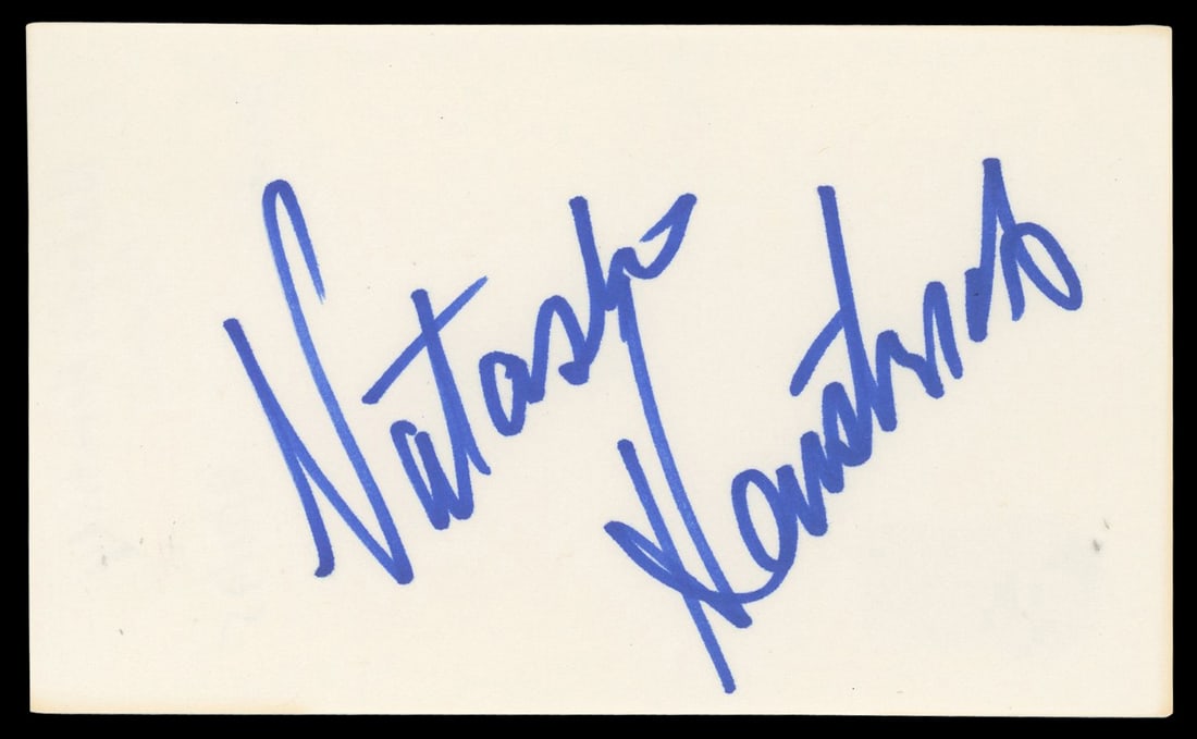 Natasha Henstridge Signed 3x5 Index Card Species Beckett Authenticated: Natasha Henstridge Signed 3x5 Index Card Species Beckett Authenticated This authentic signed 3x5 index card features the signature of Natasha Henstridge, known for her role in the film Species. The ca