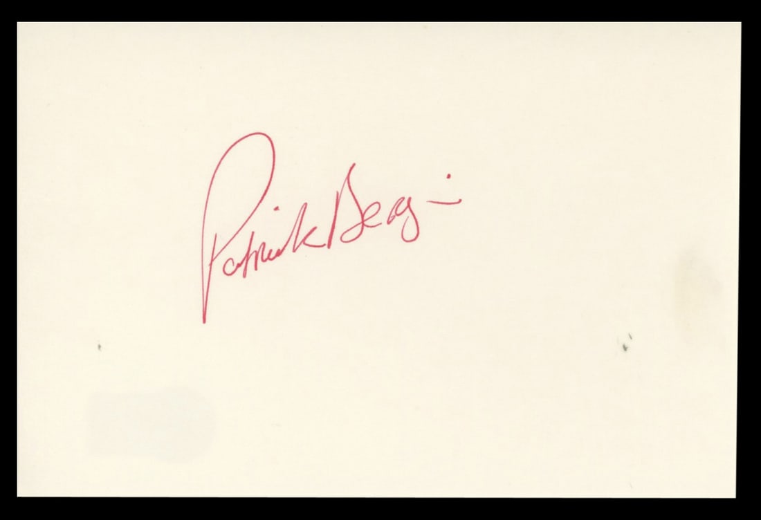 Patrick Bergin Signed 4x6 Index Card Robin Hood BAS Certified: Patrick Bergin Signed 4x6 Index Card Robin Hood BAS Certified This authentic 4x6 index card is personally signed by Patrick Bergin, known for his role in Robin Hood. It comes with a Beckett Authentica