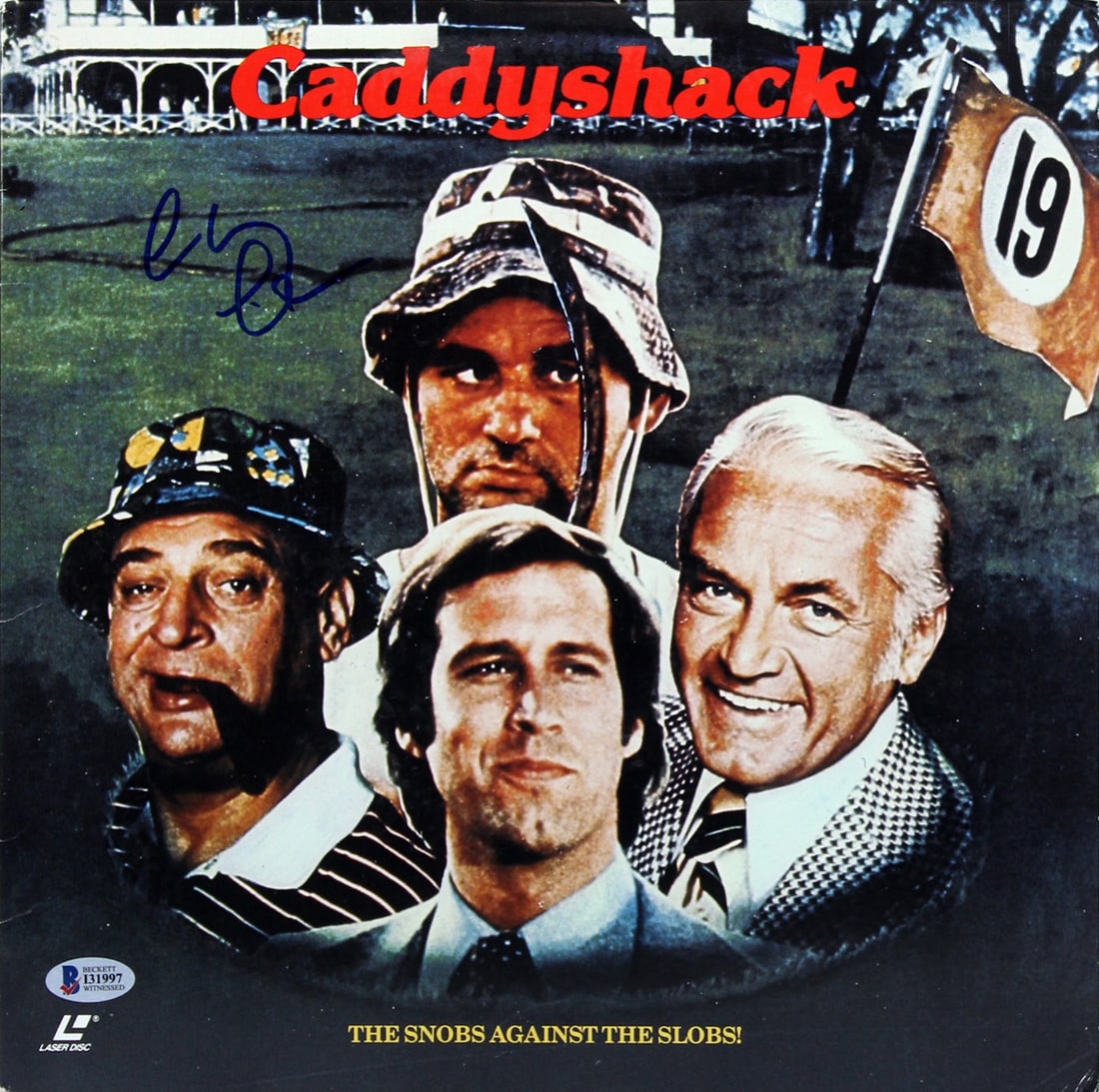 Chevy Chase Signed Caddyshack Laserdisc Cover BAS Witnessed Authentic (1 of 3)