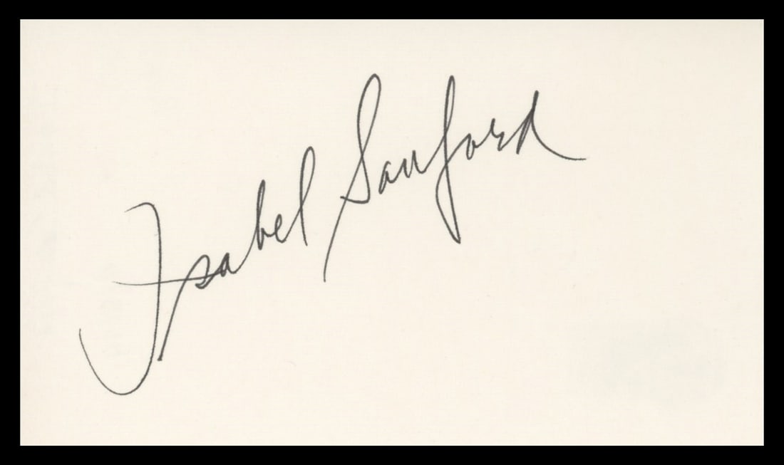 Isabel Sanford Signed 3x5 Index Card Beckett Authenticated The Jeffersons (1 of 2)