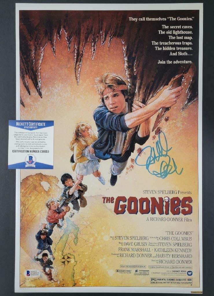 Richard Donner Autographed 11x17 The Goonies Poster with Beckett Authentication: Richard Donner Autographed 11x17 The Goonies Poster with Beckett Authentication This is an original 11x17 movie poster photo from The Goonies, hand-signed by director Richard Donner. The autograph has