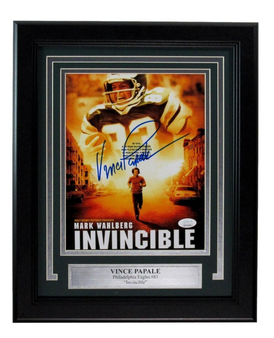 Vince Papale Signed 8x10 Eagles Movie Poster Framed JSA (1 of 4)