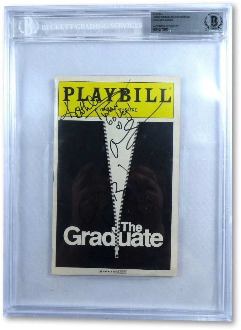 Jason Biggs Kathleen Turner Alicia Silverstone Signed Playbook Beckett Authenticated (1 of 3)