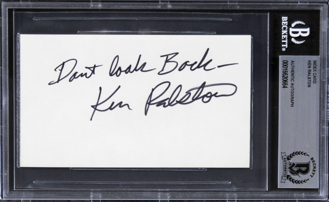 Beckett Slabbed Ken Ralston Signed A Few Good Men Index Card (1 of 5)
