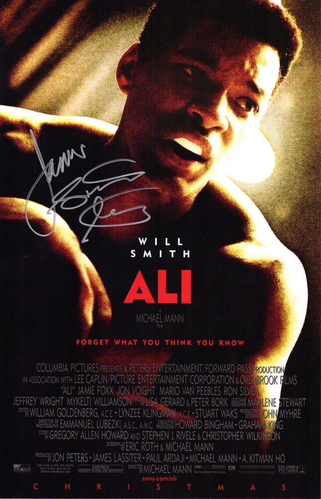 James Toney Signed Ali 11x17 Movie Poster with Lights Out Inscription COA (1 of 1)