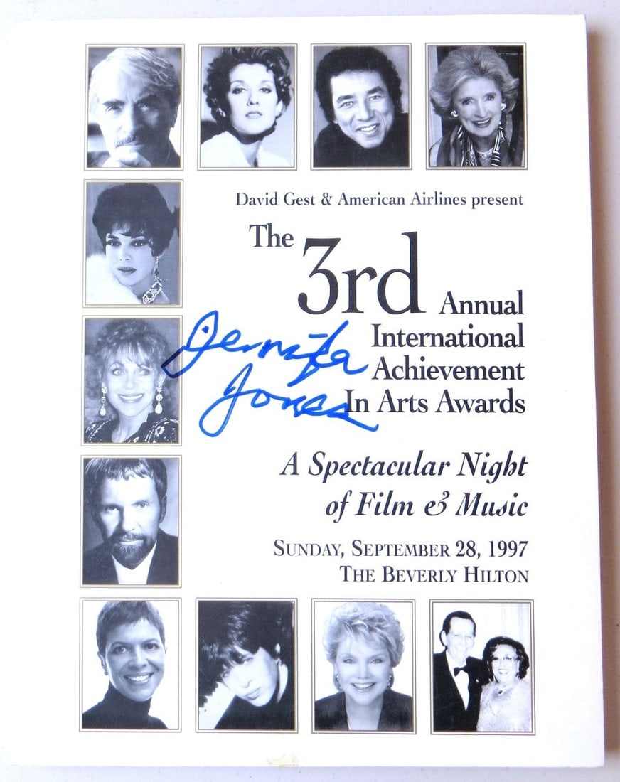 Award Program Signed by Jennifer Jones for The Song of Bernadette JSA Authenticated (1 of 4)