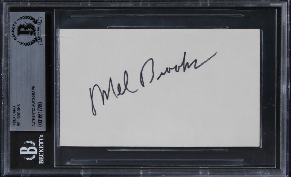 Milton Berle Autographed 3x5 Index Card Beckett Authenticated Slabbed (1 of 2)