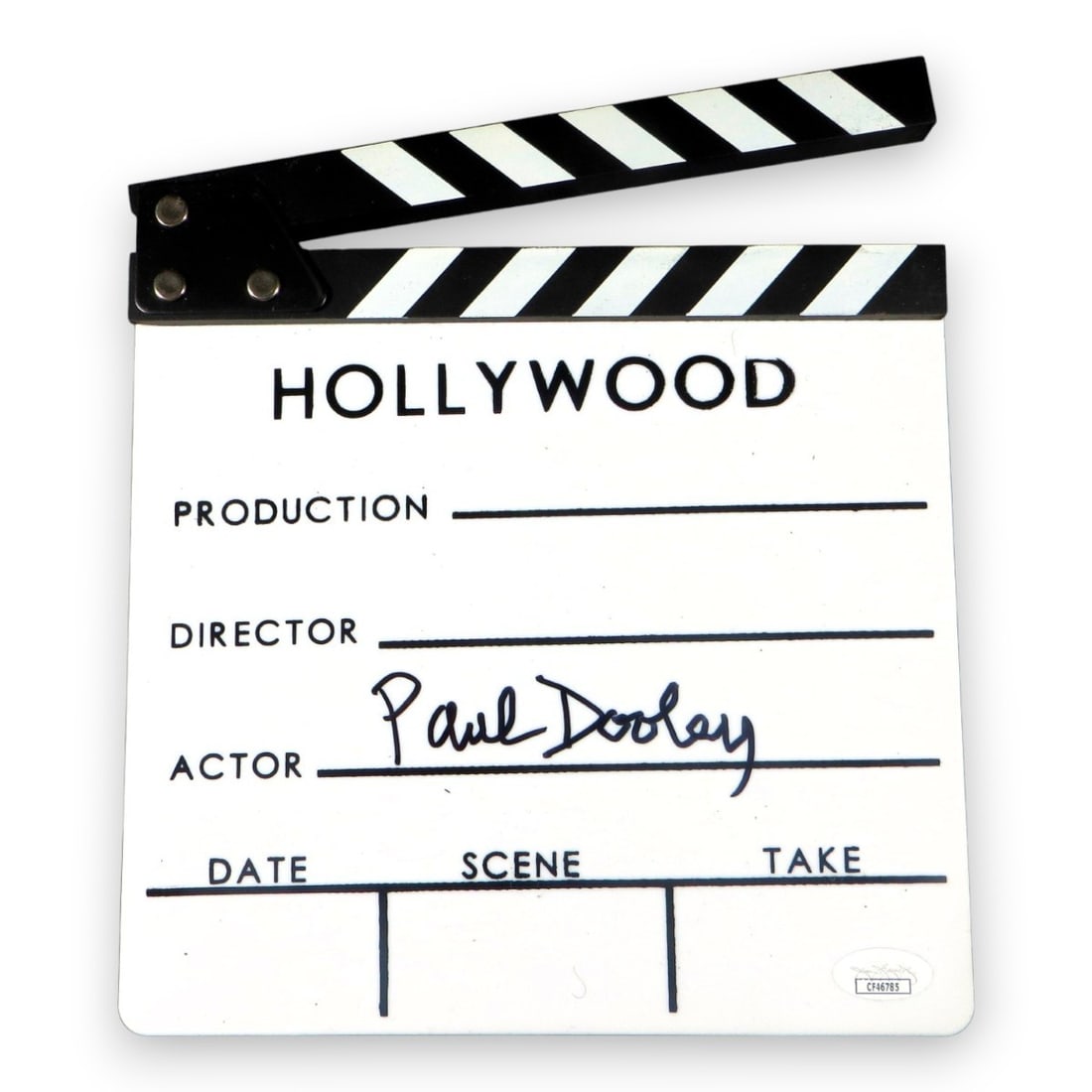 Paul Dooley Signed Sixteen Candles Movie Clapper JSA Authenticated: Paul Dooley Signed Sixteen Candles Movie Clapper JSA Authenticated This authentic movie clapperboard is signed by Paul Dooley, renowned for his role in the classic film Sixteen Candles. The autograph 