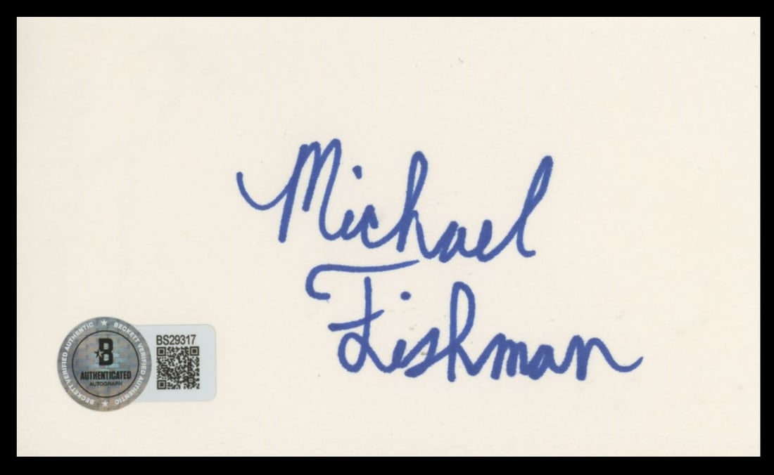 Michael Fishman Signed 3x5 Index Card Roseanne BAS Authenticated: Michael Fishman Signed 3x5 Index Card Roseanne BAS Authenticated This authentic 3x5 index card features the signature of Michael Fishman, known for his role in the popular TV series Roseanne. The auto