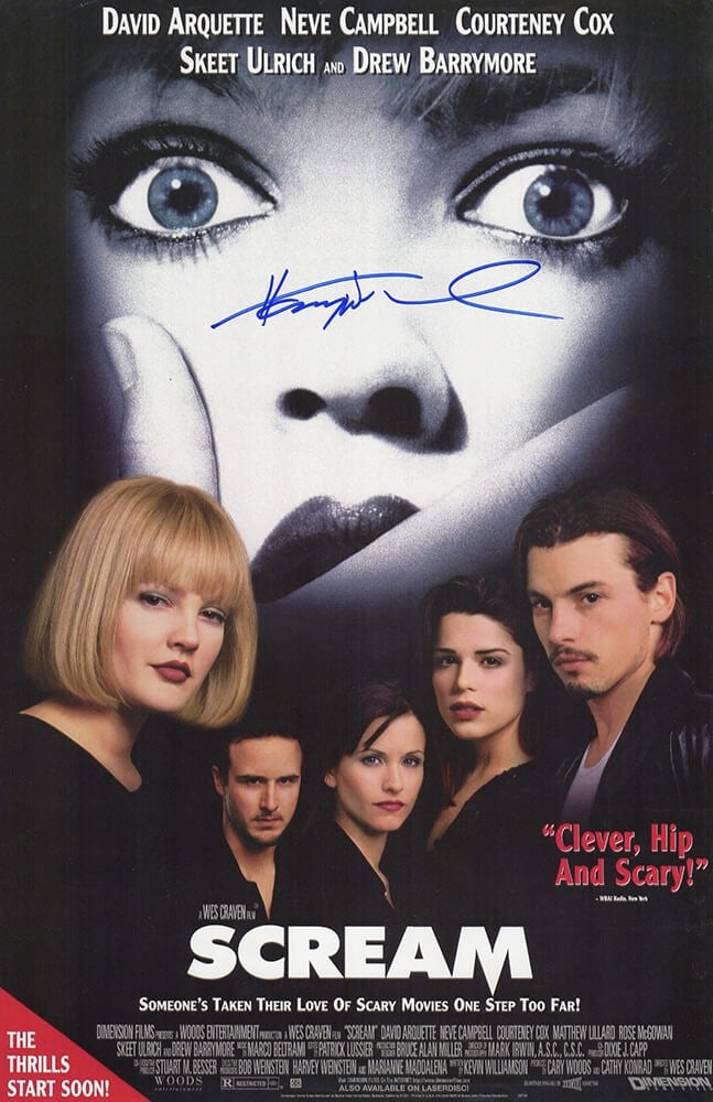 Henry Winkler Signed Scream Movie Poster 11x17 with COA: Henry Winkler Signed Scream Movie Poster 11x17 with COA This Henry Winkler signed Scream movie poster features a vibrant 11x17 size, perfect for collectors and fans alike. The poster is an original
