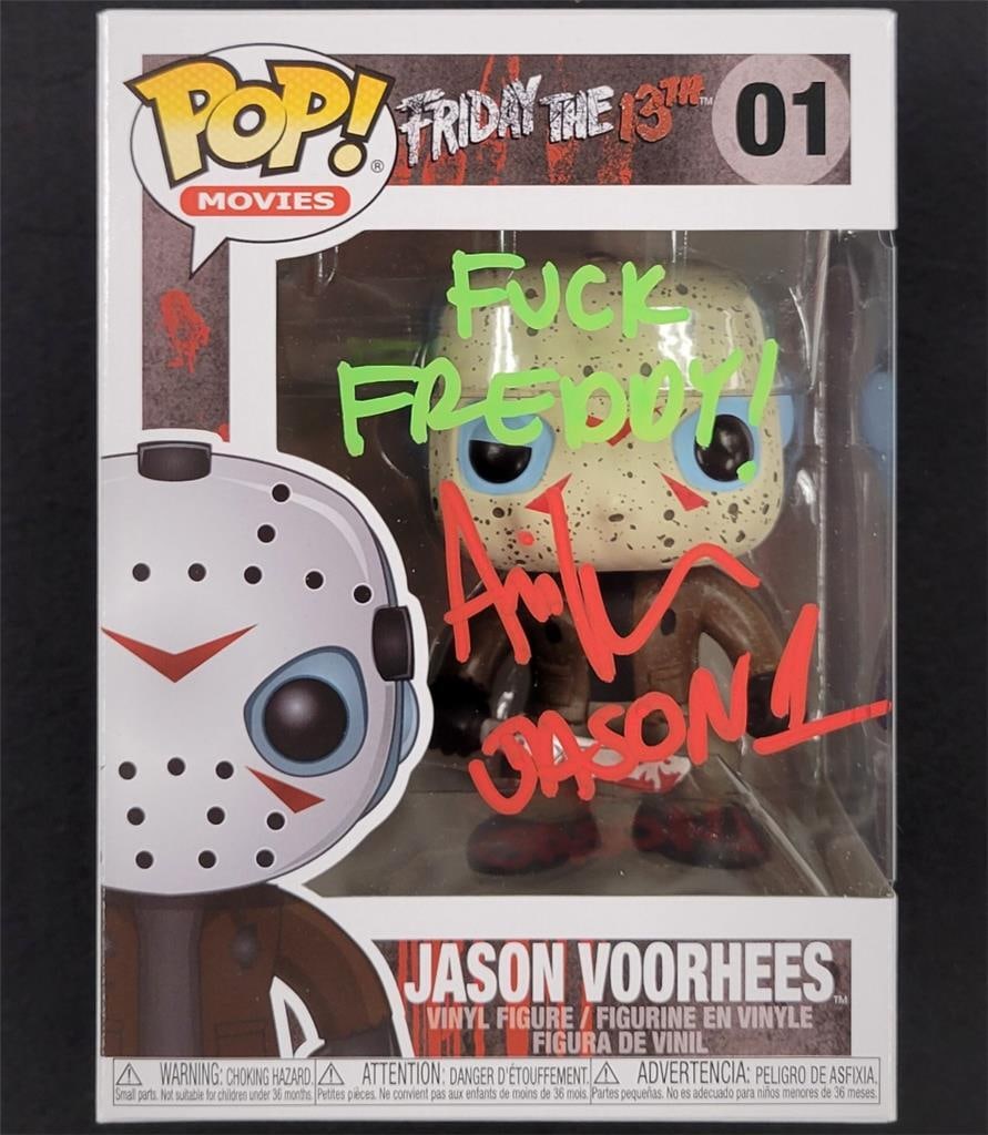 Funko Pop Friday the 13th Ari Lehman Autograph Beckett Authenticated: Funko Pop Friday the 13th Ari Lehman Autograph Beckett Authenticated This is an original Friday the 13th Funko Pop figure signed by Ari Lehman, the actor from the film. The autograph includes the
