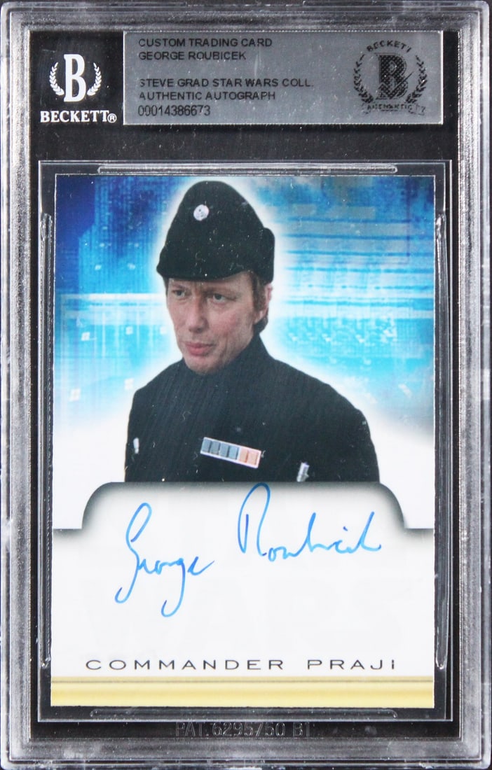 Beckett Authenticated George Roubicek Autograph Star Wars Custom Trading Card (1 of 2)