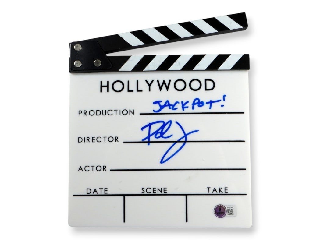 Beckett Authenticated Movie Clapper Signed by Director Paul Feig Featuring Jackpot: Beckett Authenticated Movie Clapper Signed by Director Paul Feig Featuring Jackpot This movie clapper has been personally signed by director Paul Feig. The autograph has been authenticated by Beckett 