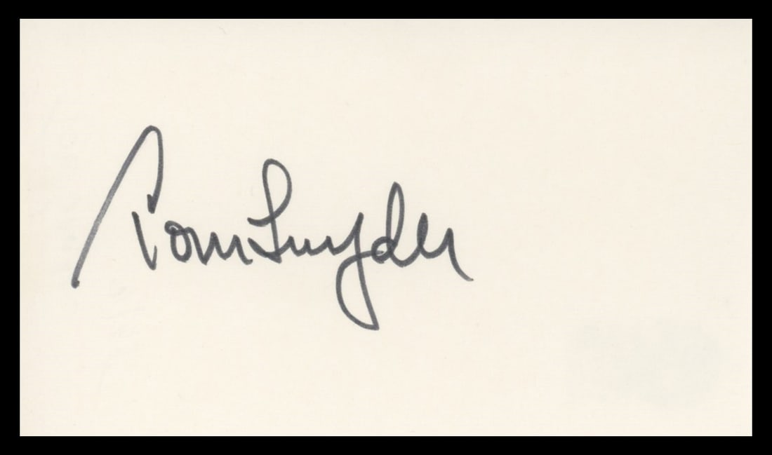 Tom Snyder Signed 3x5 Index Card Beckett Authenticated The Tomorrow Show (1 of 2)