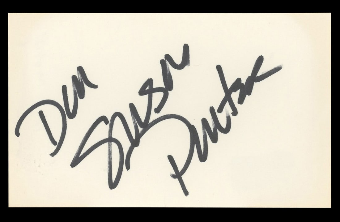 Susan Powter Signed 3x5 Index Card With Don Inscription Beckett Authenticated (1 of 5)