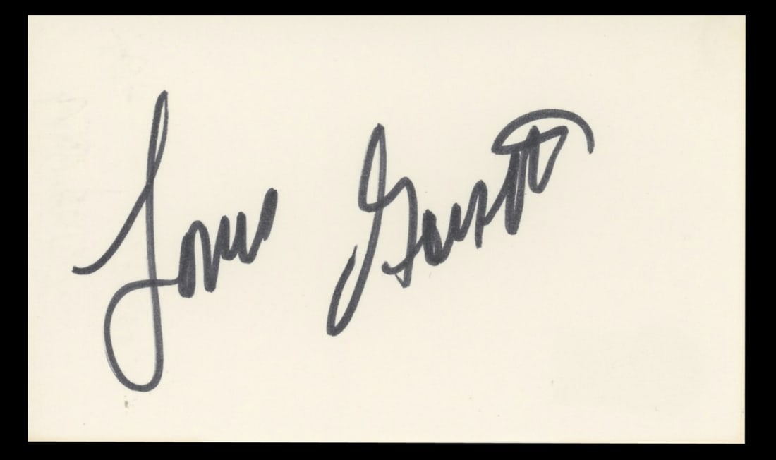 Louis Gossett Jr. Signed 3x5 Index Card Beckett Authenticated: Louis Gossett Jr. Signed 3x5 Index Card Beckett Authenticated This 3x5 index card features the authentic signature of Louis Gossett Jr., renowned for his role in the film 'An Officer and a Gentleman.'
