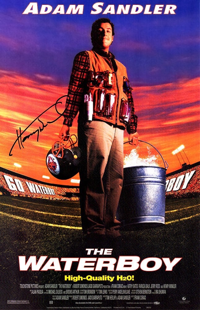 Henry Winkler Signed The Waterboy 11x17 Original Movie Poster with COA: Henry Winkler Signed The Waterboy 11x17 Original Movie Poster with COA This is an original 11x17 movie poster of "The Waterboy" signed by Henry Winkler. The poster is in pristine condition with a rati