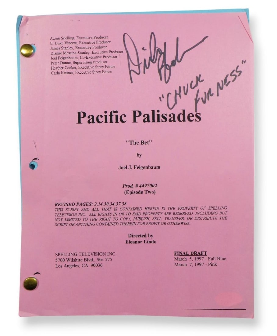 Dirk Blocker Autographed Pacific Palisades Script JSA Certified (1 of 3)
