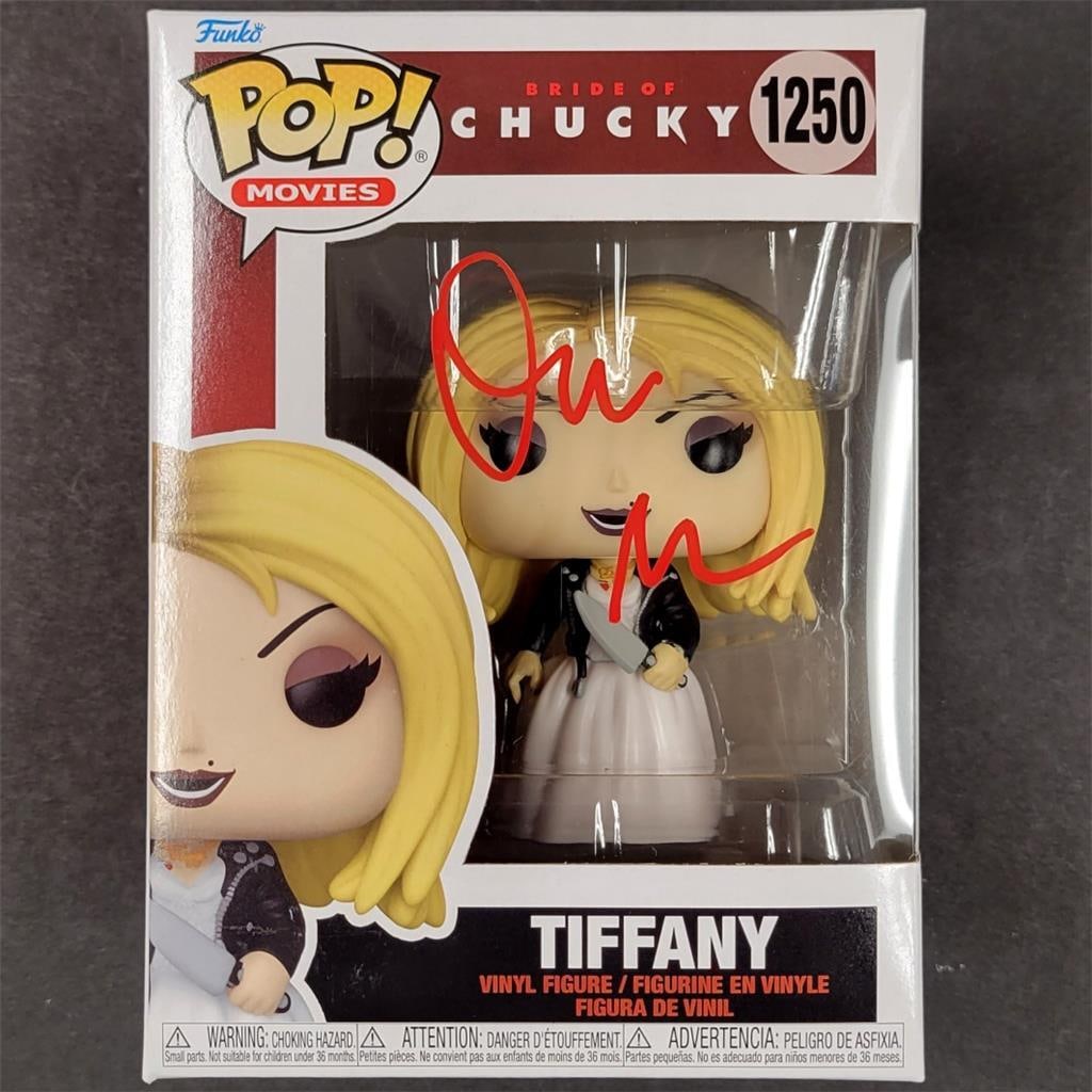 Don Mancini autographed Tiffany Bride of Chucky Funko Pop Beckett authenticated: Don Mancini autographed Tiffany Bride of Chucky Funko Pop Beckett authenticated This is an original Tiffany Funko Pop figure from the Bride of Chucky movie, autographed by Don Mancini. The autograph i