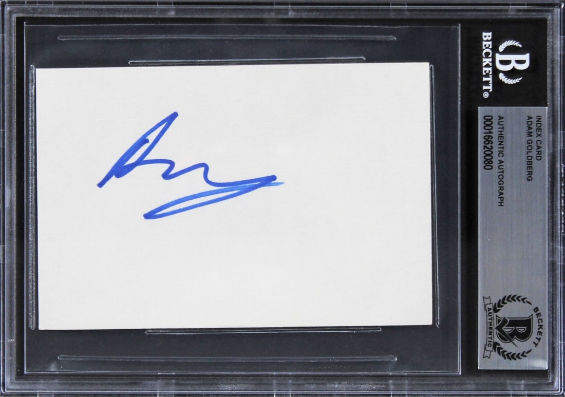 Adam Goldberg Signed Index Card Beckett Authenticated Slab Saving Private Ryan: Adam Goldberg Signed Index Card Beckett Authenticated Slab Saving Private Ryan This 3x5 index card has been personally signed by Adam Goldberg, known for his role in Saving Private Ryan. The autograph