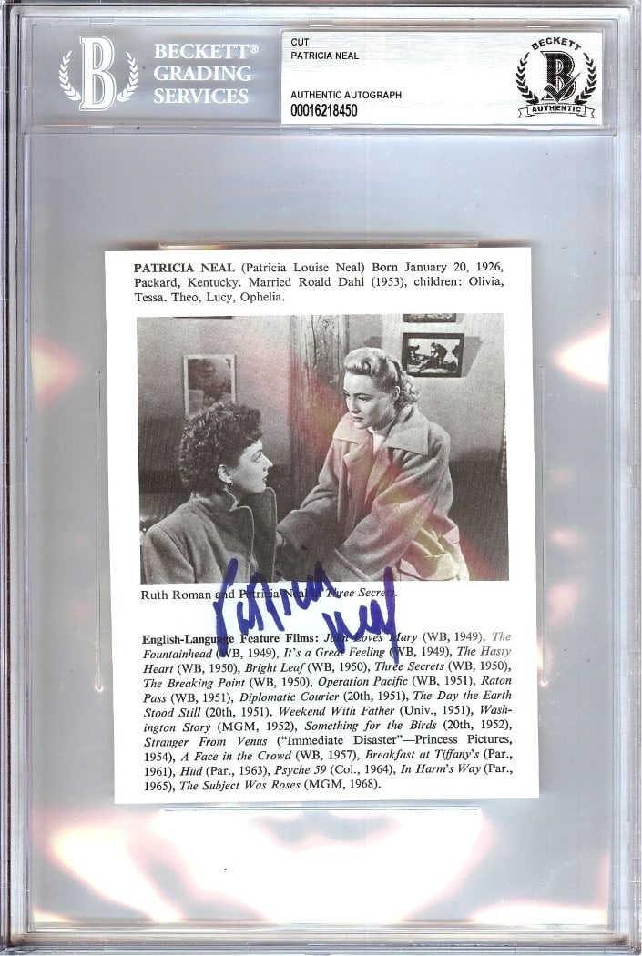 Patricia Neal Autograph Cut Encased With Beckett Authentication (1 of 1)