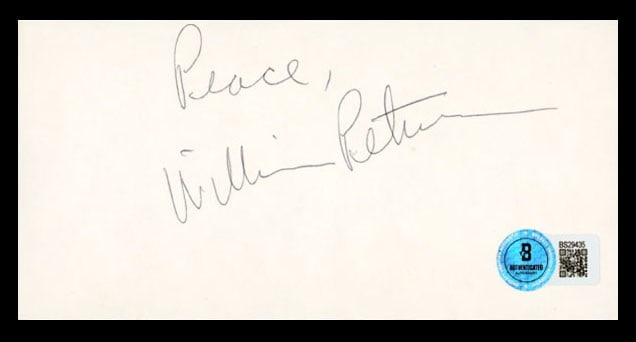William Peterson Signed 3x6 Cut Signature CSI: Vegas BAS Authenticated Peace: William Peterson Signed 3x6 Cut Signature CSI: Vegas BAS Authenticated Peace This autographed 3x6 cut signature features the inscription "Peace" and has been personally signed by William Peterson, kno