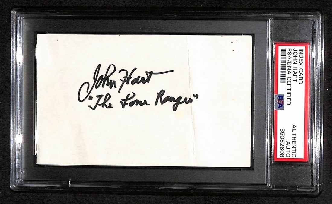 John Hart Signed Index Card The Lone Ranger PSA/DNA 183950 (1 of 2)