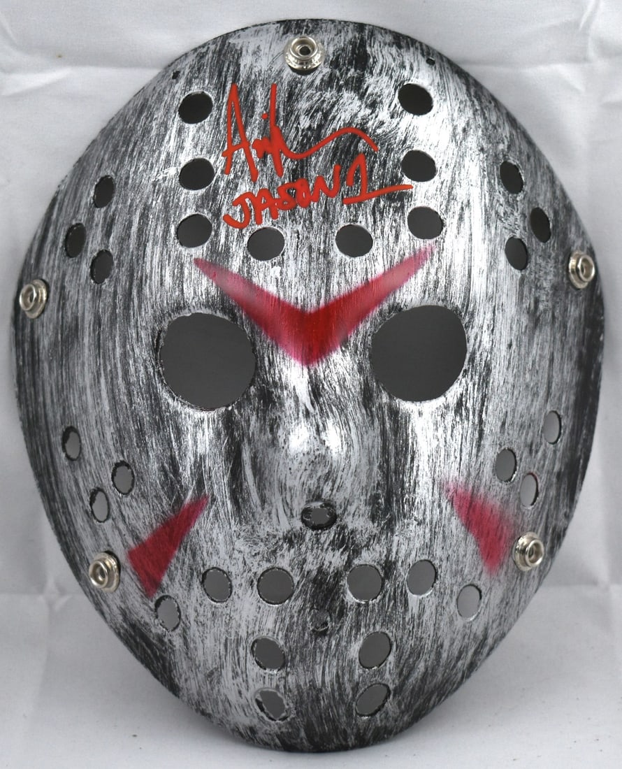 Friday the 13th Jason Mask Silver Edition Signed by Ari Lehman Beckett Hologram (1 of 2)