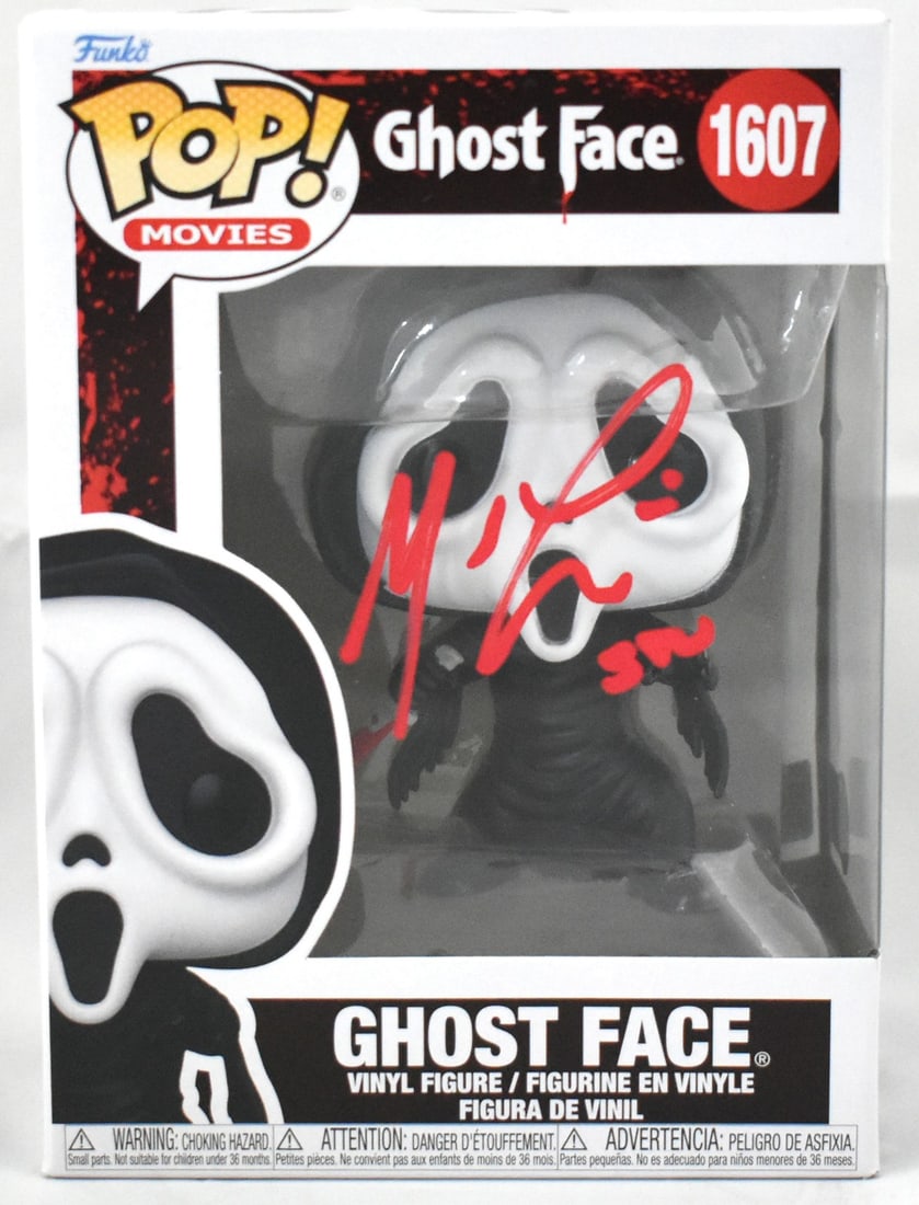 Funko Pop Ghost Face #1607 Matthew Lillard Signed Beckett W Holo Stu: Funko Pop Ghost Face #1607 Matthew Lillard Signed Beckett W Holo Stu This is a pre-owned Funko Pop! Pez collectible featuring Ghost Face, autographed by Matthew Lillard. The item is Funko Pop #1607 an