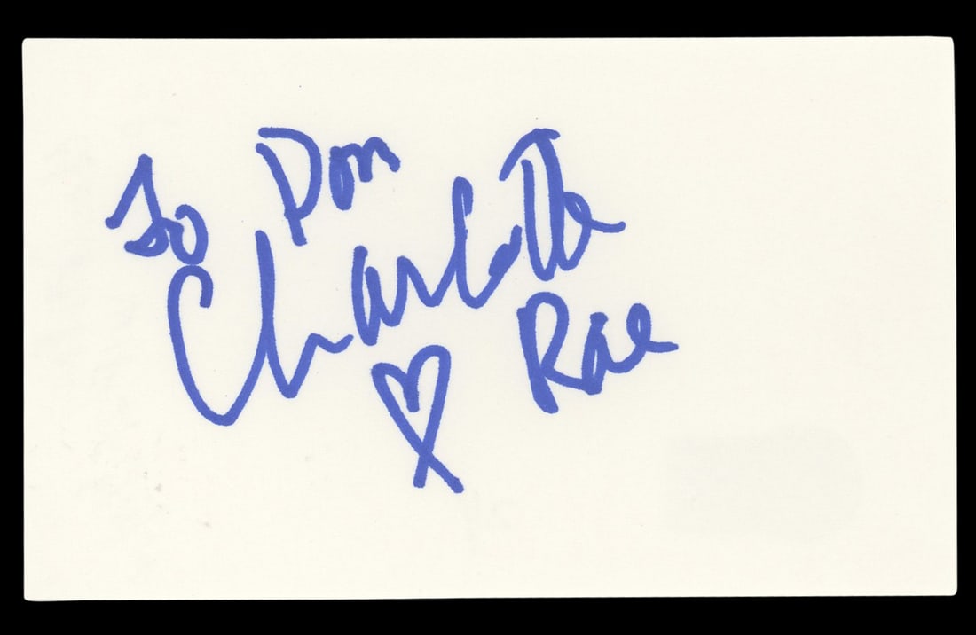 Charlotte Rae Autographed 3x5 Card To Dan Beckett Authenticated The Facts of Life (1 of 5)