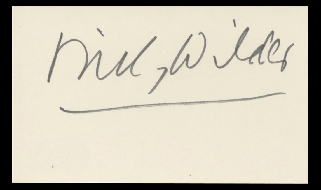 Billy Wilder Signed 3x5 Index Card Some Like It Hot BAS Authenticated (1 of 2)