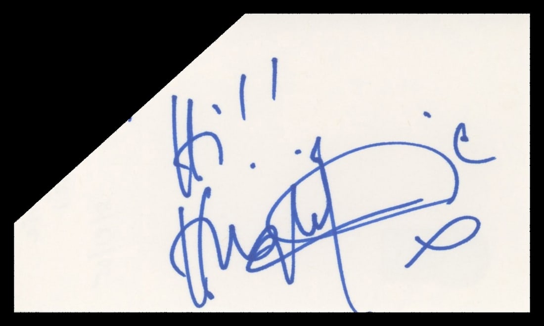Hugh Laurie Signed 3x5 Card House M.D. With Hi Inscription BAS Authenticated (1 of 2)