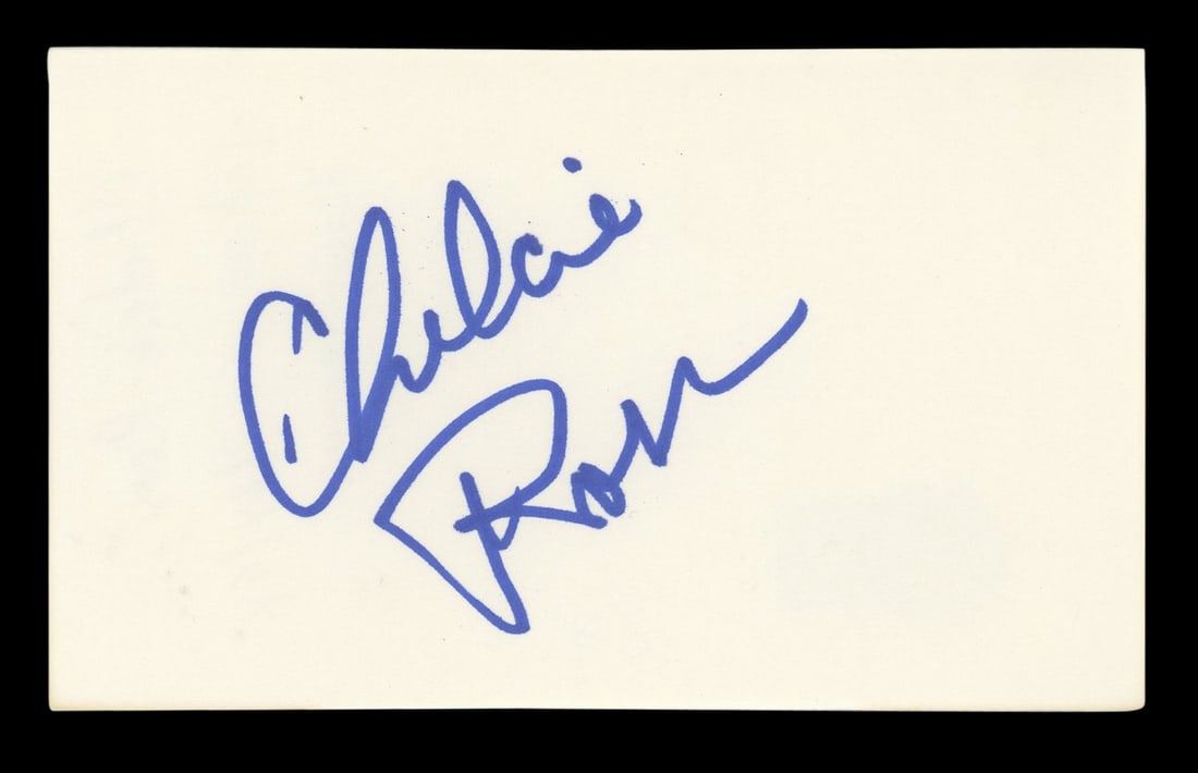 Chelcie Ross Signed 3x5 Index Card Beckett Authenticated Major League (1 of 5)