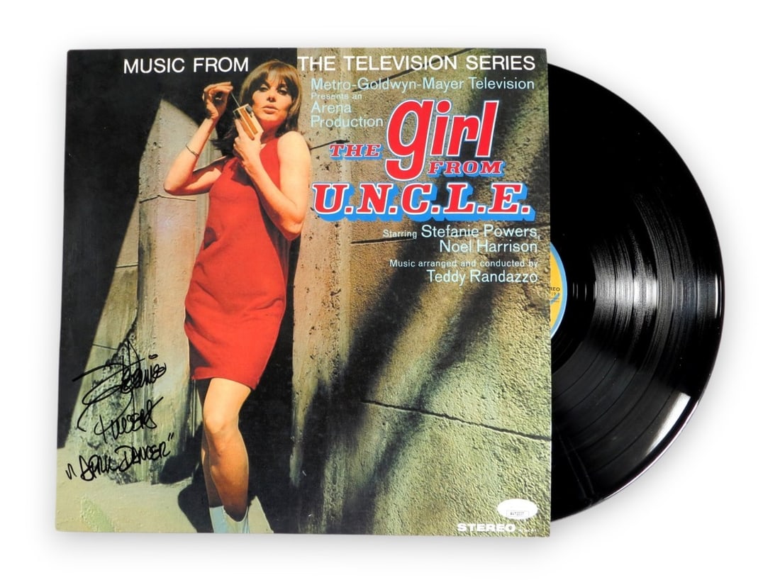 Stefanie Powers Signed Album Cover The Girl from U.N.C.L.E. JSA Authenticated (1 of 4)