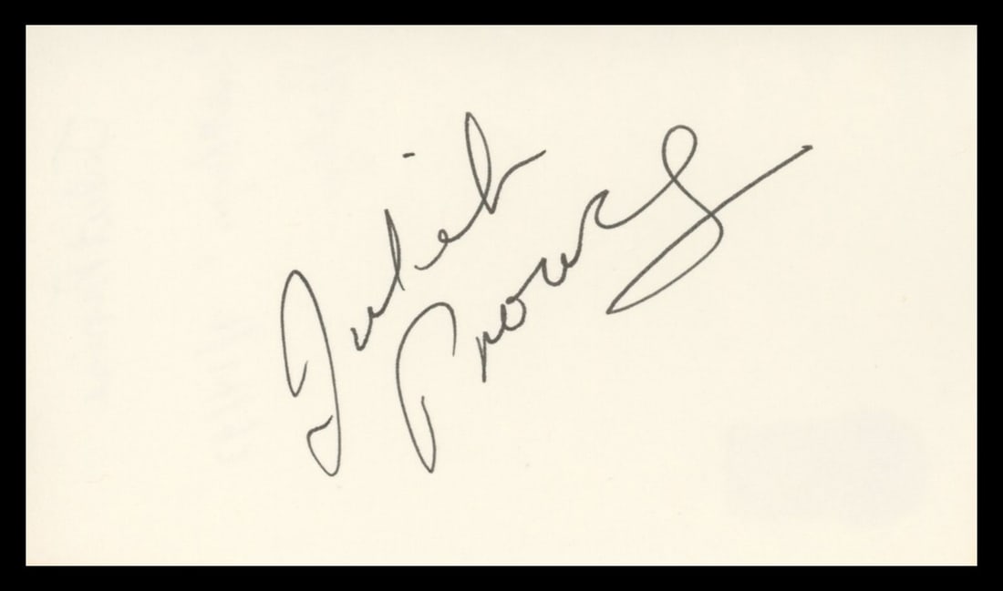 Juliet Prowse Signed 3x5 Index Card Beckett Authenticated From G.I. Blues (1 of 2)