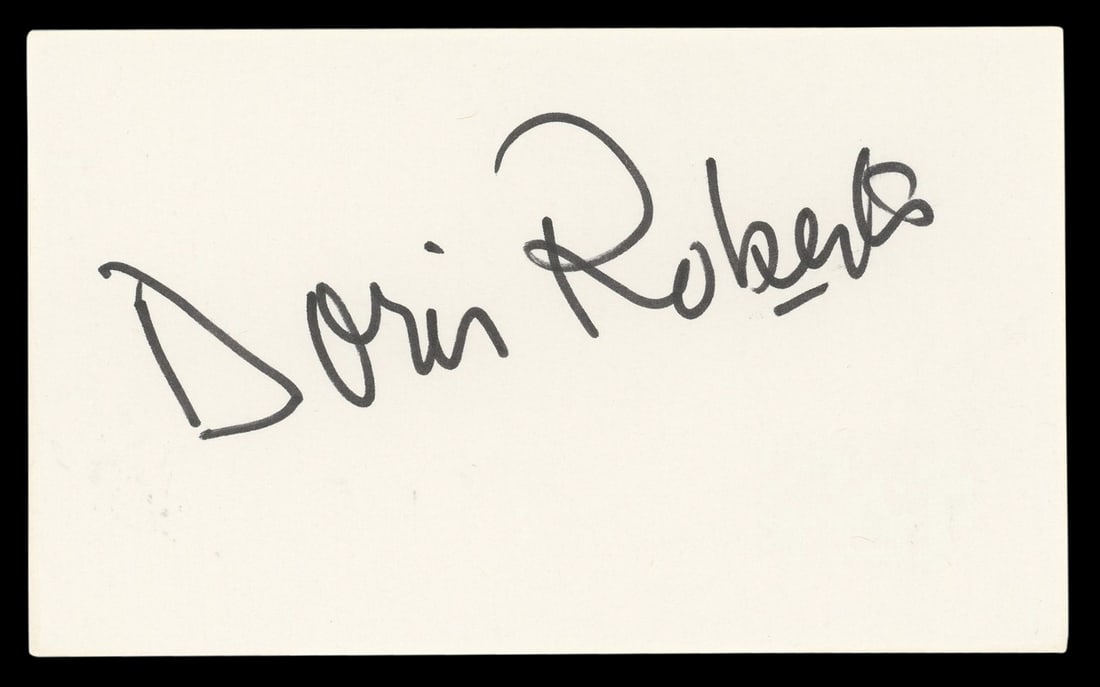 Beckett authenticated Doris Roberts signed Everybody Loves Raymond index card 3x5 (1 of 5)