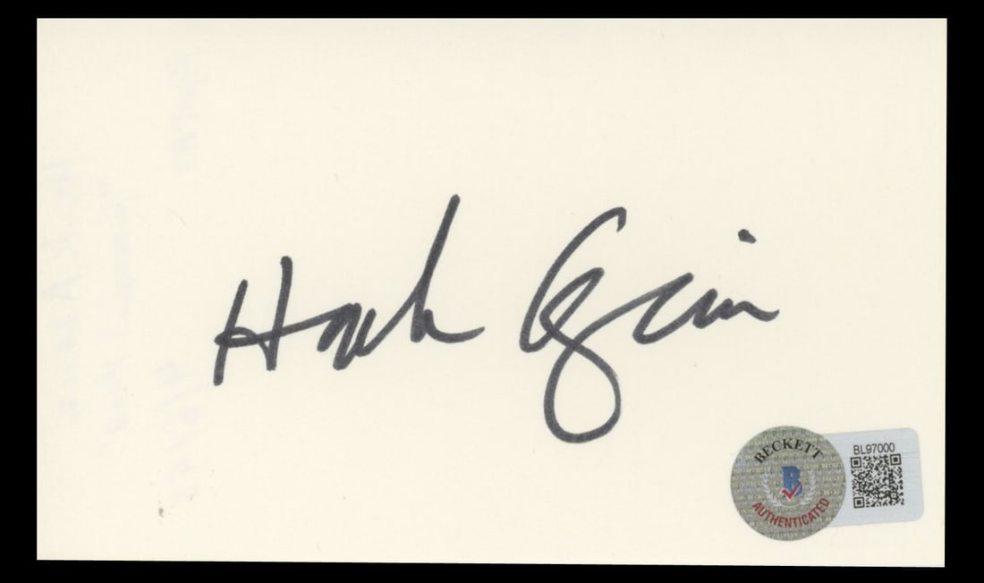 Hank Azaria The Simpsons Signed 3x5 Index Card BAS Certified: Hank Azaria The Simpsons Signed 3x5 Index Card BAS Certified This authentic 3x5 index card features the signature of Hank Azaria, renowned for his roles in The Simpsons. The card has been verified for