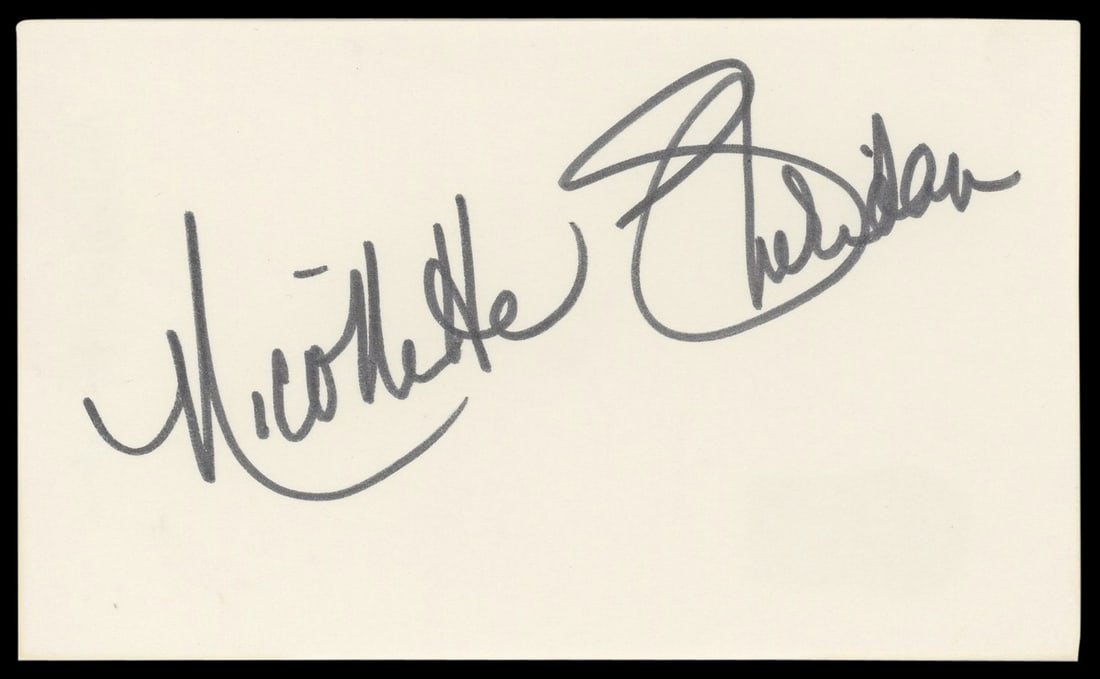 Nicollette Sheridan Desperate Housewives Signed 3x5 Index Card (1 of 2)