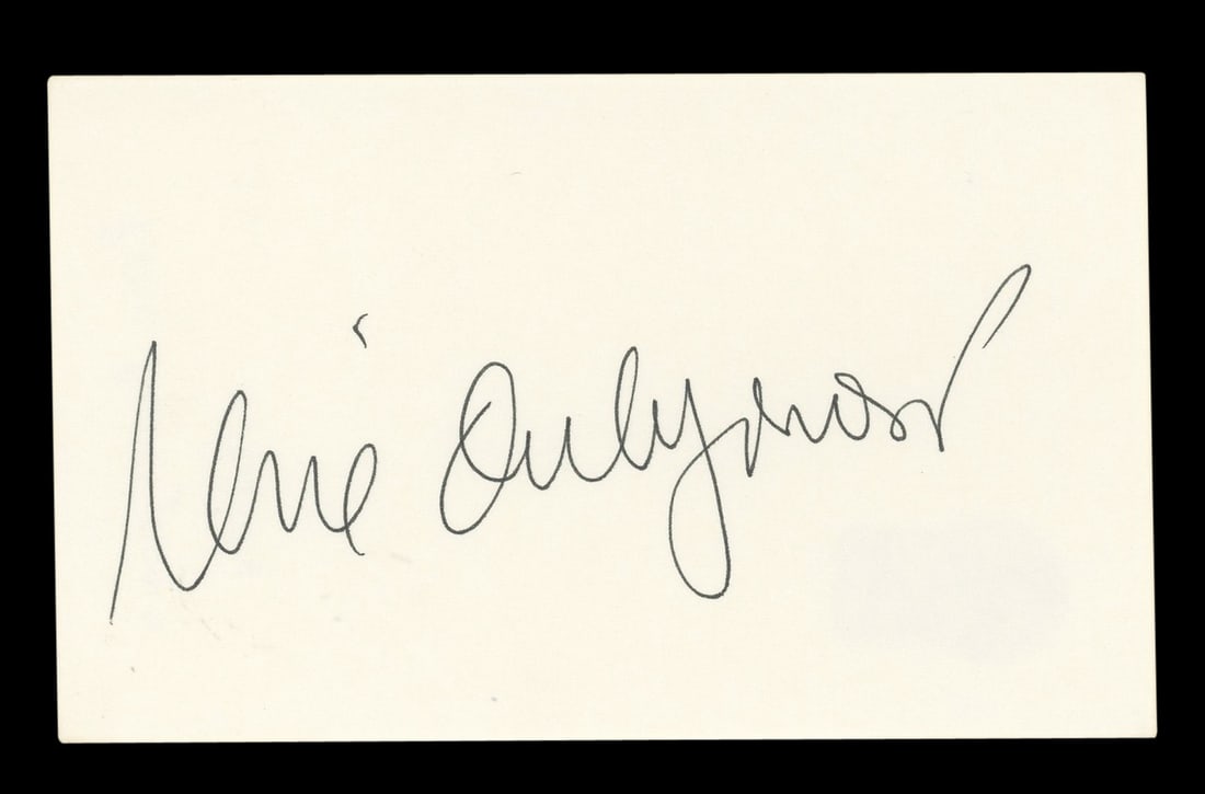 Rene Auberjonois Autographed Star Trek Index Card BAS Authenticated: Rene Auberjonois Autographed Star Trek Index Card BAS Authenticated This autographed 3x5 index card features the signature of Rene Auberjonois, renowned for his role in Star Trek: Deep Space Nine. The