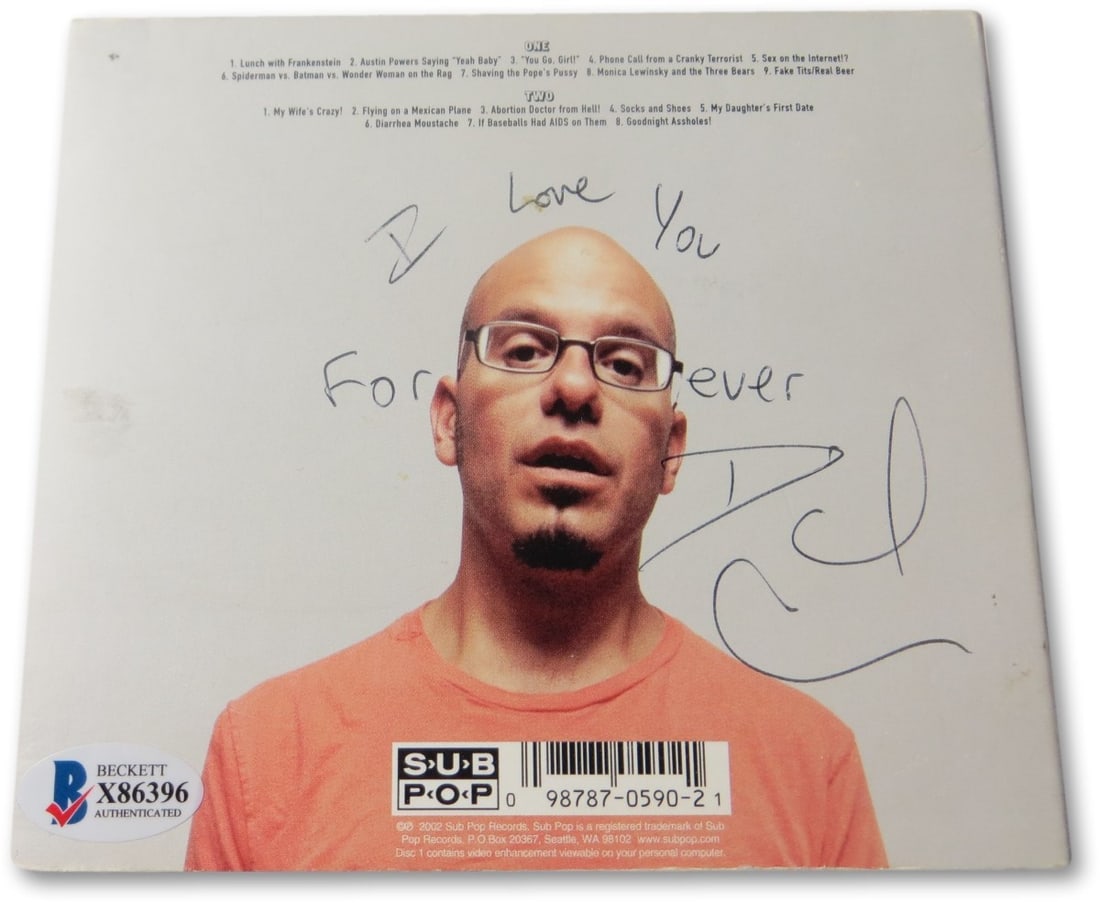 David Cross Beckett Authenticated Signed Shut Up You Baby CD Cover With Booklet: David Cross Beckett Authenticated Signed Shut Up You Baby CD Cover With Booklet This is an original CD cover for "Shut Up You ****ing Baby" signed by David Cross. The item includes both the CD and boo