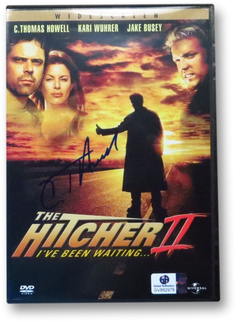 C Thomas Howell Signed DVD Cover The Hitcher II Global Authentics: C Thomas Howell Signed DVD Cover The Hitcher II Global Authentics This is an original DVD cover of 'The Hitcher II' signed by C Thomas Howell. The autograph has been authenticated by Global Authentics