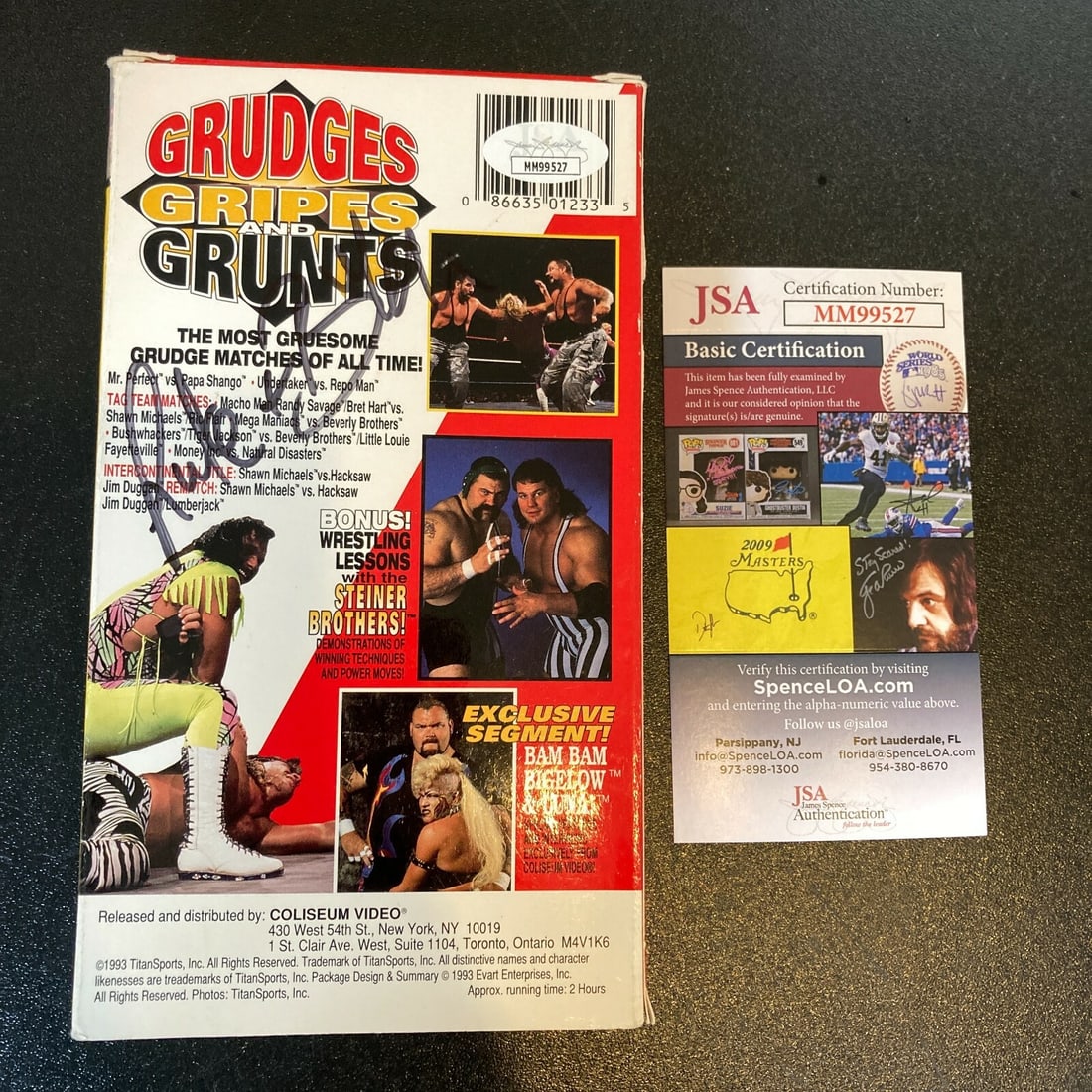 Bushwhackers Signed VHS Movie Luke Butch JSA Authenticated WWF (1 of 7)