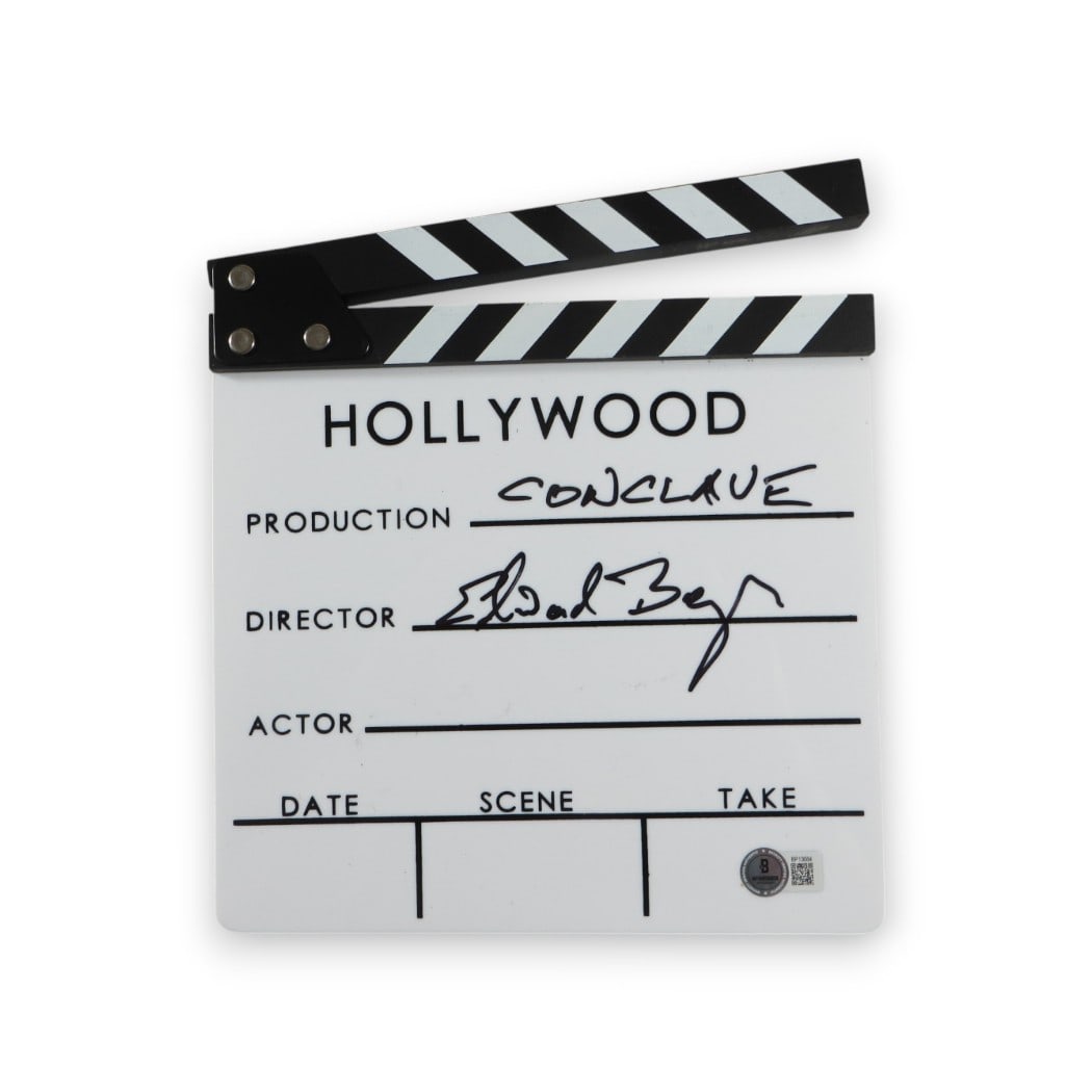 Edward Berger Signed Clapperboard Conclave Beckett Authenticated (1 of 2)