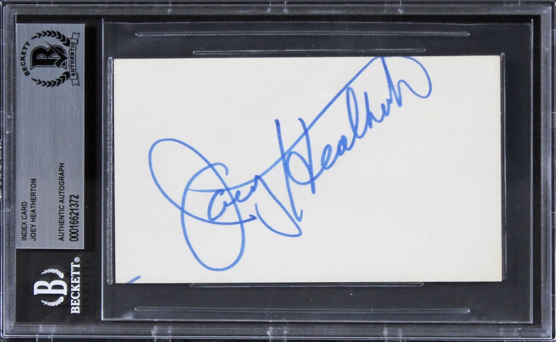 Joey Heatherton Signed 3x5 Index Card BAS Authenticated: Joey Heatherton Signed 3x5 Index Card BAS Authenticated This authentic signed 3x5 index card features the signature of Joey Heatherton, renowned for her performances on the Variety Show. The item is s