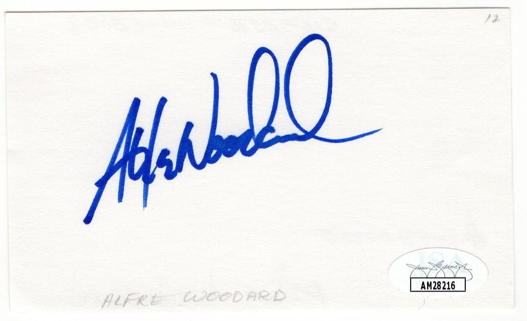 Index Card Autographed by Alfre Woodard JSA Authenticated (1 of 2)