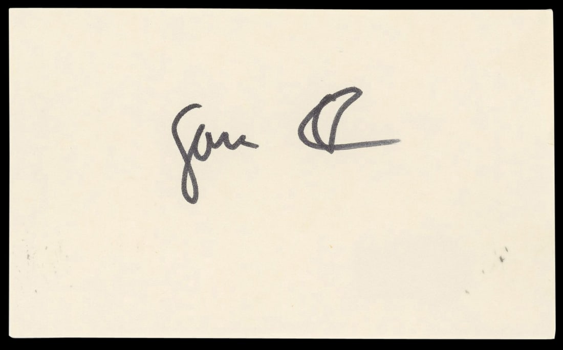 Sara Gilbert Autographed 3x5 Index Card Roseanne Beckett Authenticated (1 of 5)