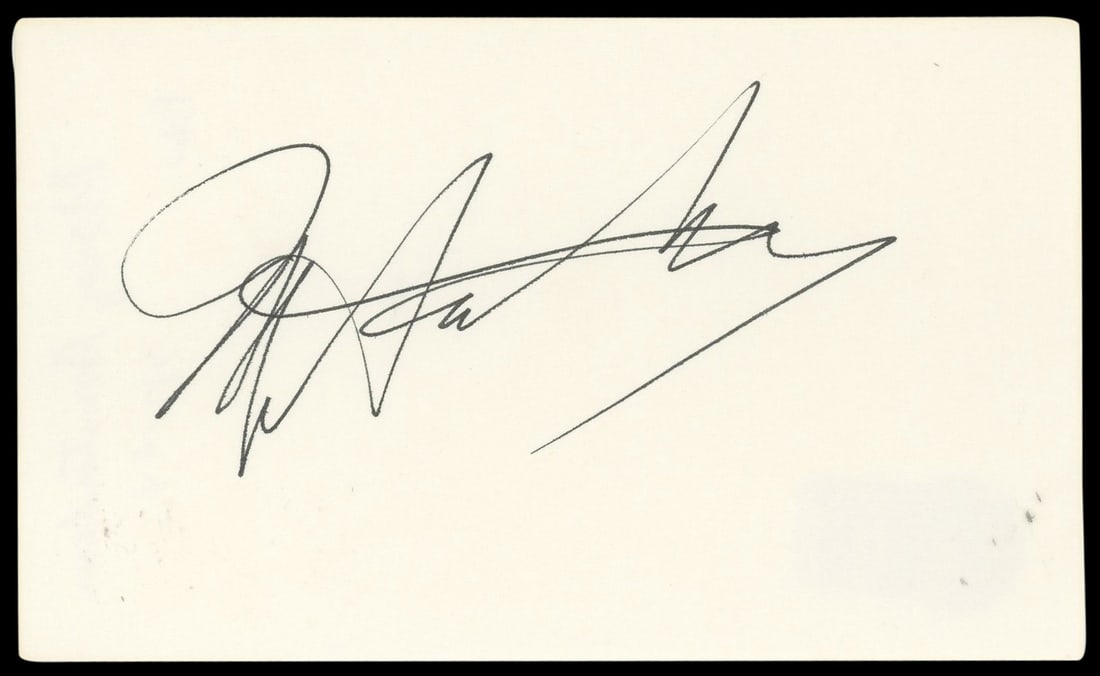 Morey Amsterdam Signed 3x5 Index Card The Dick Van Dyke Show Beckett Authenticated (1 of 5)